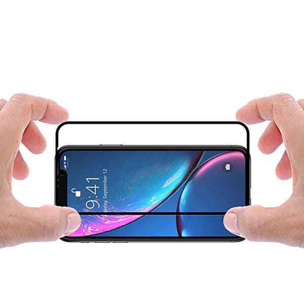 iPhone XR Skärmskydd 2.5D 4-PACK med Ram 9H HD-Clear Screen-Fit