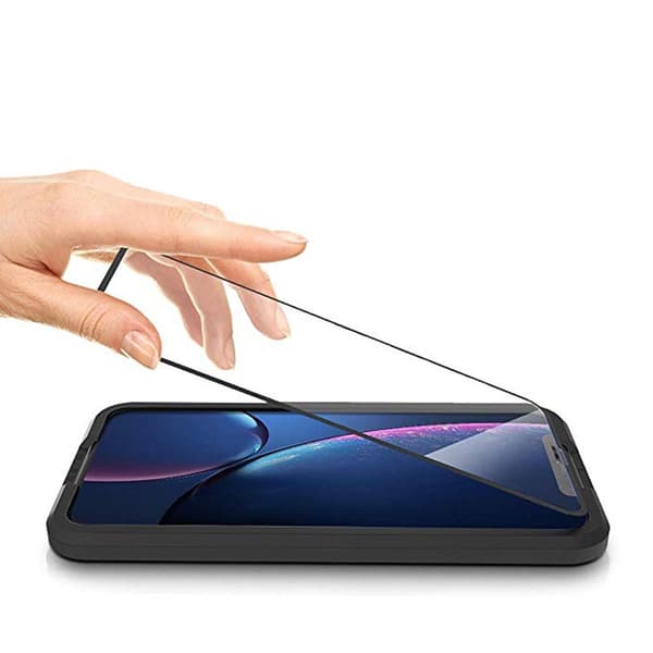 iPhone XR Skärmskydd 2.5D 4-PACK med Ram 9H HD-Clear Screen-Fit