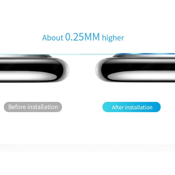 iPhone 11 Pro Kameralinsskydd i Härdat glas + Titanlegeringsram