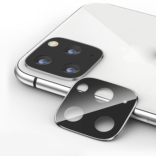 iPhone 11 Pro Max Skyddsfilm för Bakre kameralins + Metalram Svart