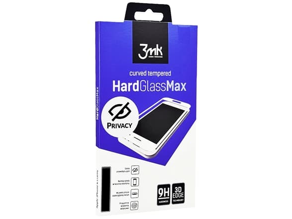 3MK HardGlass Max Privacy näytönsuoja, Apple, iPhone 8, karkaistu lasi, kirkas/musta