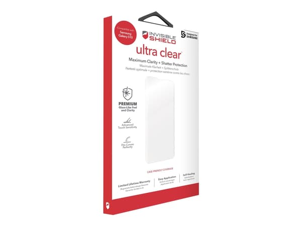 ZAGG InvisibleShield Ultra Clear - Skjermbeskyttelse for mobiltelefon - omslagskompatibel - for Samsung Galaxy S10