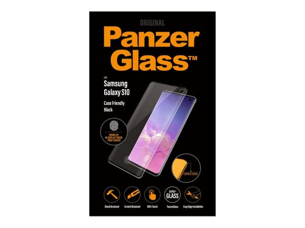 PanzerGlass™ | Koteloystävällinen - Skærmbeskytter matkapuhelimeen - Reunasta reunaan sopiva - rammefarve lajittelu | Samsung Galaxy S10