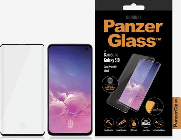 PanzerGlass™ | Koteloystävällinen - Skærmbeskytter matkapuhelimeen - Reunasta reunaan sopiva - rammefarve lajittelu | Samsung Galaxy S10