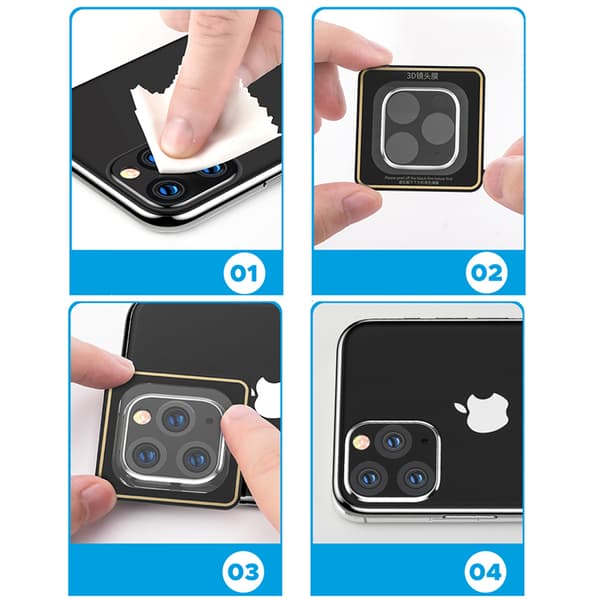 Premium Bakre Kameralinsskydd Ram Al Alloy iPhone 11 Pro Max