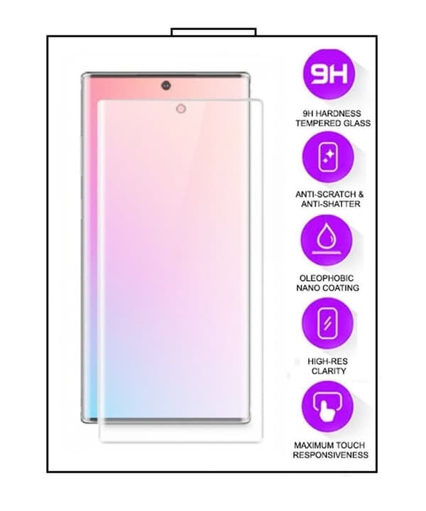 Samsung Galaxy Note 10 - iGlow 5D Härdat Glas  - Transparent