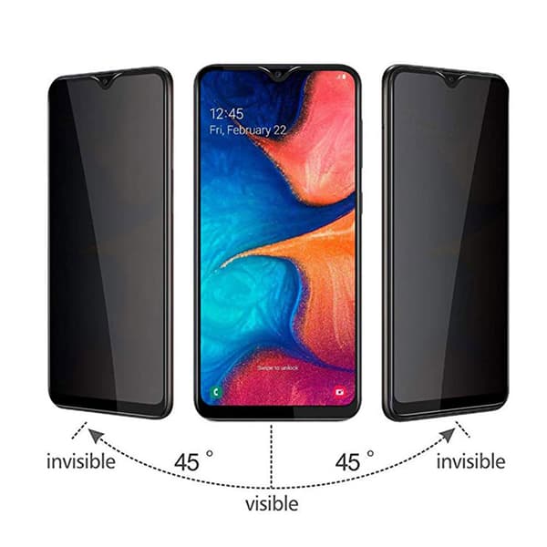 Samsung A50 2.5D Anti-Spy 2-PACK Skärmskydd Ram 9H HD-Clear.