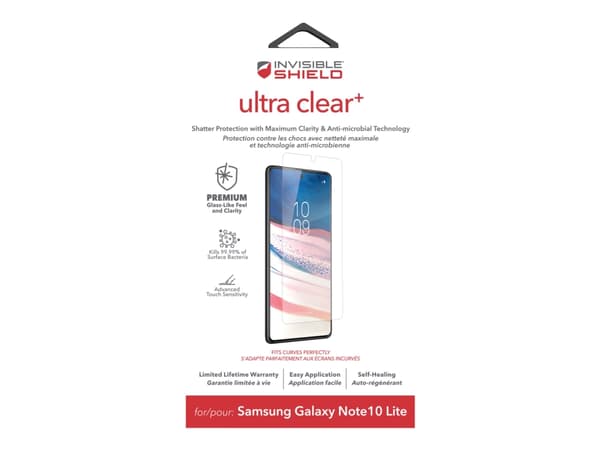 ZAGG InvisibleShield Ultra Clear - Skärmskydd för mobiltelefon - för Samsung Galaxy Note10 Lite
