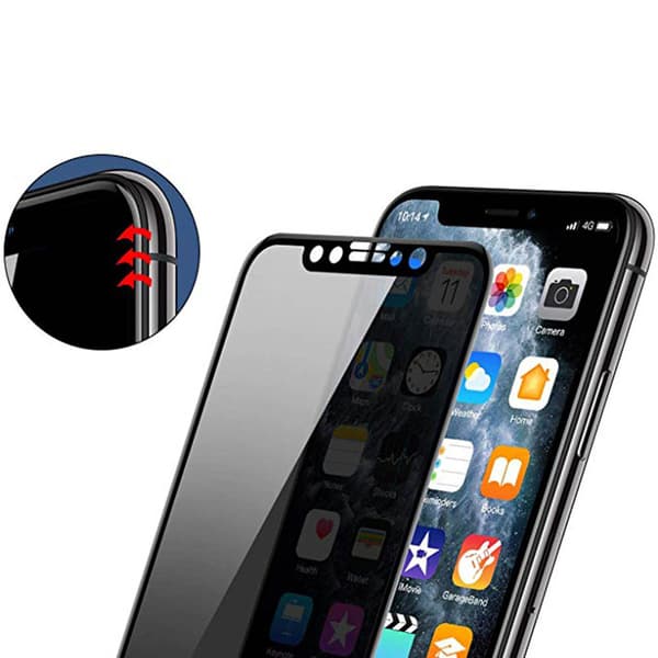 iPhone 11 Pro Max FullCover Anti-Spy Skärmskydd 9H