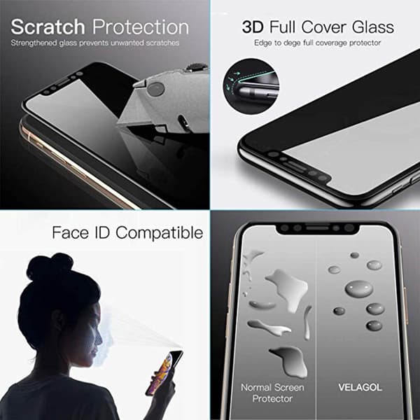 iPhone 11 Pro Max FullCover Anti-Spy Skärmskydd 9H