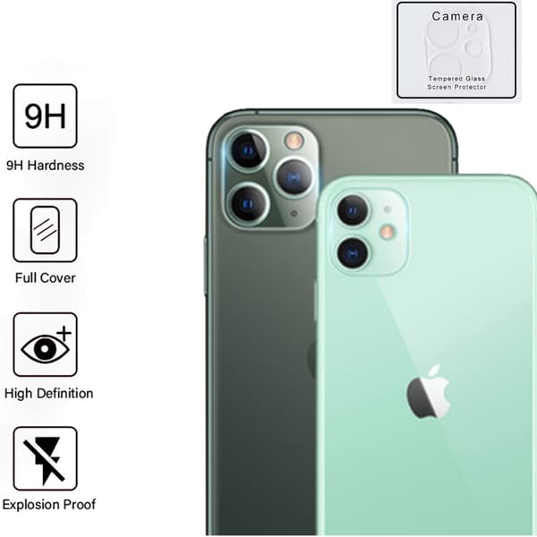 Bakre Kameralins 2-PACK Skärmskydd FullCover 9H 2.5D iPhone 11