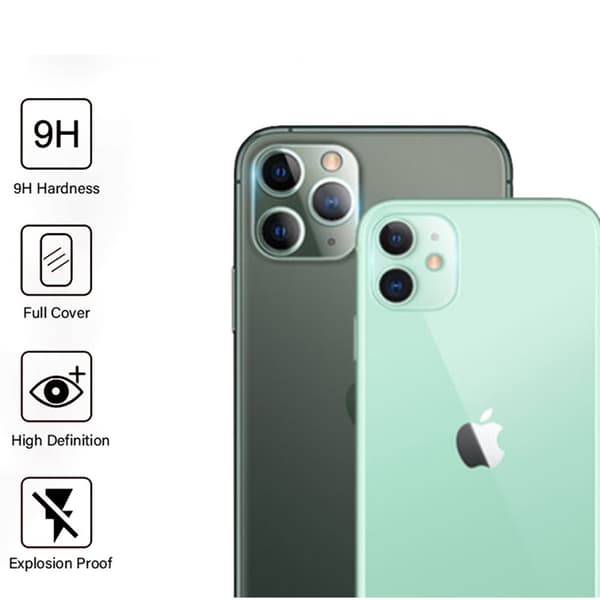 iPhone 11 Pro 3-PACK Bakre Kameralinsskydd 9H 2.5D FullCover