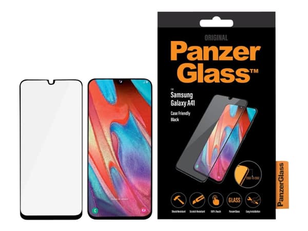 PanzerGlass™ | Koteloystävällinen - Skærmbeskytter matkapuhelimeen - Reunasta reunaan sopiva - rammefarve lajittelu | Samsung Galaxy A41