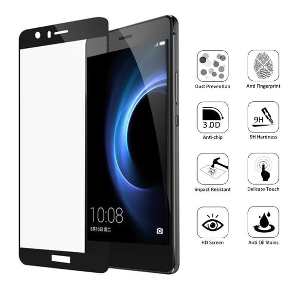 Huawei P9 2-PACK Skärmskydd 3D 9H 0,2mm HD-Clear Screen-Fit Transparent/Genomskinlig