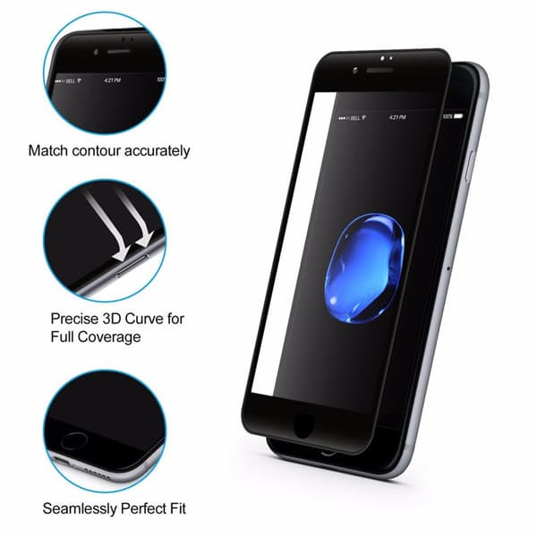 iPhone 8 Plus 2-PACK Skärmskydd 3D 9H 0,2mm HD-Clear
