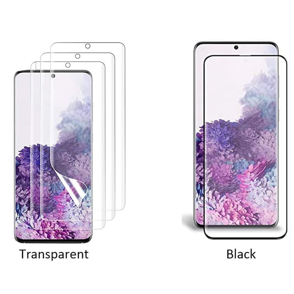 Galaxy S20 Plus 2-PACK Skärmskydd 9H 0,2mm Nano-Soft HD-Clear Svart Svart