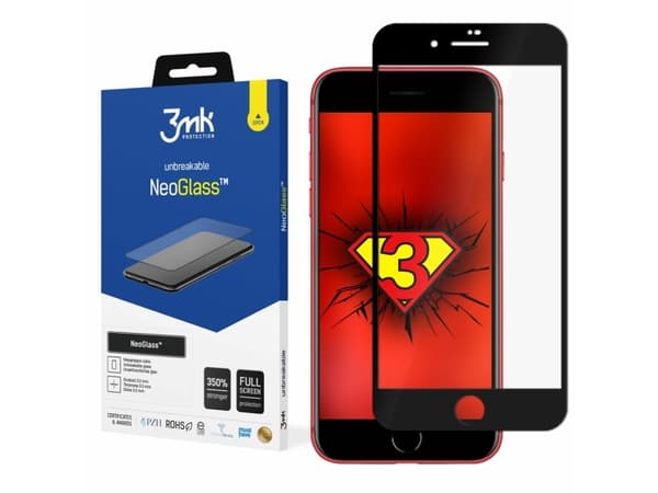 LCD beskyttelsesglass 3MK Neo Glass Apple iPhone 7/8/SE 2020/SE 2022 svart