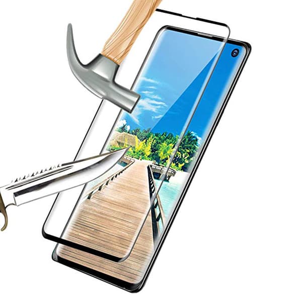 HuTech EXXO-Skärmskydd i 3D 2-PACK till Samsung Galaxy S10 Svart Svart