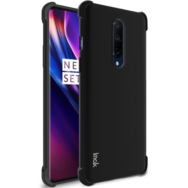 IMAK Soft TPU Cover with Screen Protector for OnePlus 8 - Black