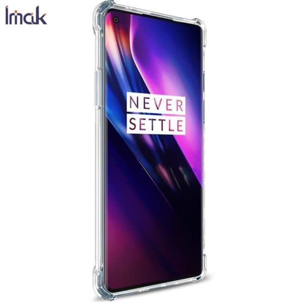 IMAK Soft TPU Cover med Skærmbeskytter til OnePlus 8 - Gennemsigtig