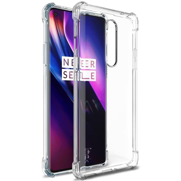 IMAK Soft TPU Cover med Skærmbeskytter til OnePlus 8 - Gennemsigtig