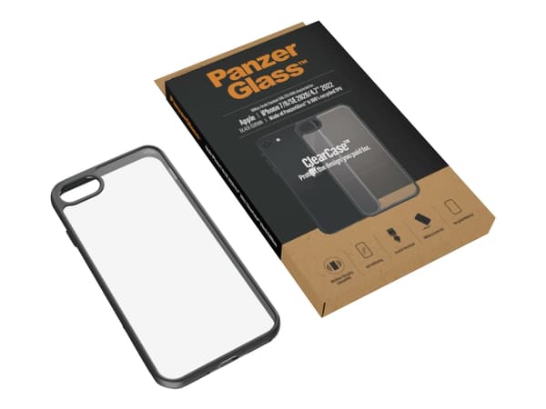 PanzerGlass™ | ClearCase - matkapuhelimen takakansi - karkaistu lasi - Black Edition | Apple iPhone 7, 8, SE (2. sukupolvi)
