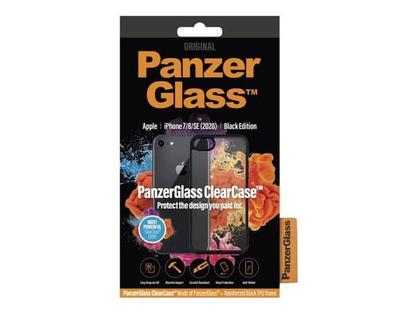PanzerGlass™ | ClearCase - matkapuhelimen takakansi - karkaistu lasi - Black Edition | Apple iPhone 7, 8, SE (2. sukupolvi)
