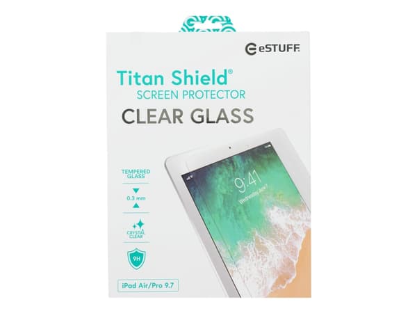 eSTUFF Titan Shield - Skjermbeskyttelse for nettbrett - glass - blank