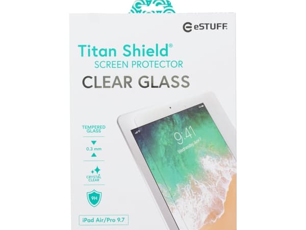 eSTUFF Titan Shield - Skjermbeskyttelse for nettbrett - glass - blank