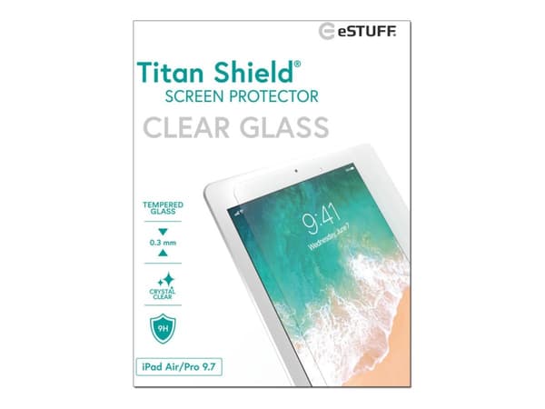 eSTUFF Titan Shield - Skjermbeskyttelse for nettbrett - glass - blank