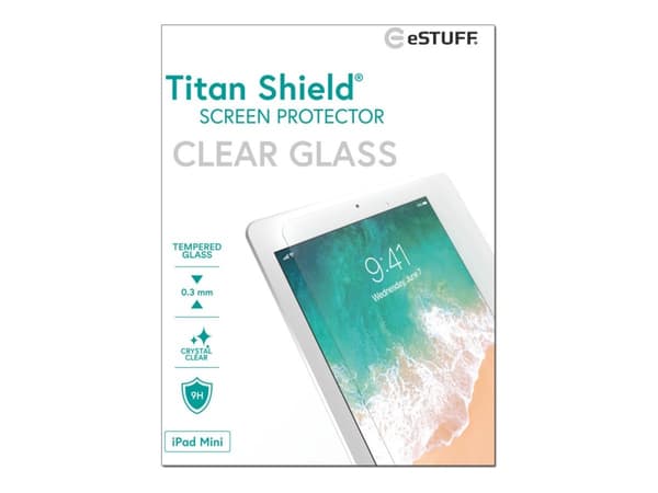eSTUFF Titan Shield - Skärmskydd för surfplatta - glas - klar