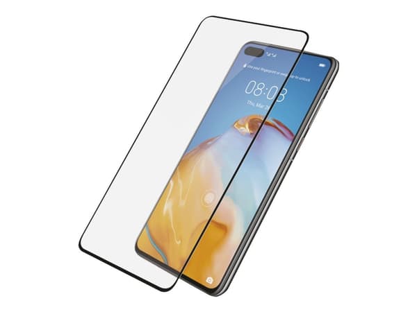 PanzerGlass Original - Skjermbeskyttelse for mobiltelefon - glass - rammefarge svart - for Huawei P40
