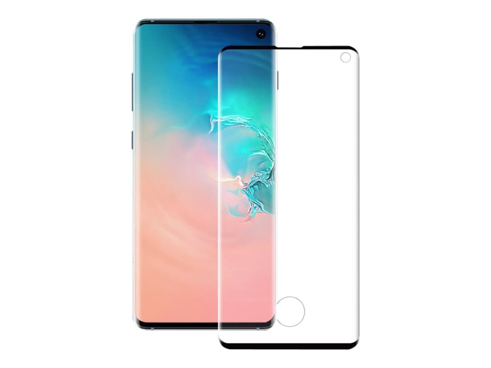 Eiger 3D GLASS Case Friendly - Skjermbeskyttelse for mobiltelefon - 3D - svart, blank - for Samsung Galaxy S10
