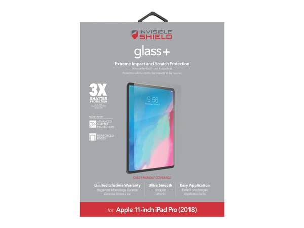 ZAGG InvisibleShield Glass+ - Skjermbeskyttelse for nettbrett - glass - for Apple 11-inch iPad Pro (1. generasjon)