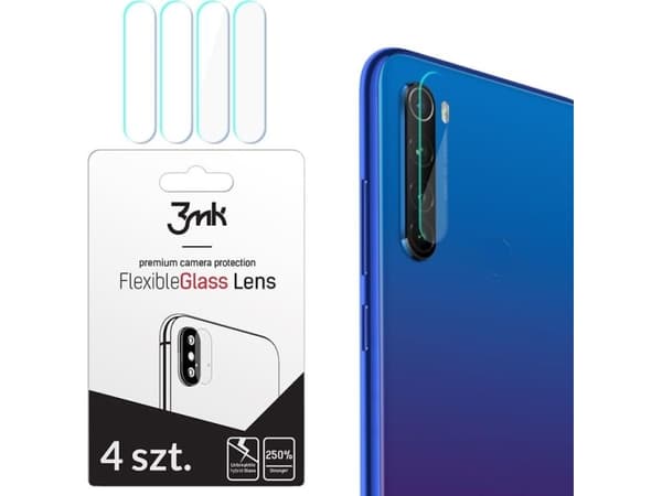3MK Camera Glass 3mk Joustava lasi x4 objektiivi Xiaomi Redmi Note 8T universaali