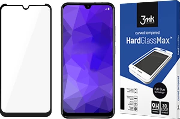 3MK HardGlass Max Xiaomi Mi A3 svart / svart, fullskjermglass
