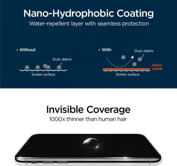 Spigen GLAS.tR Nano Liquid - Skärmskydd för mobiltelefon - klar