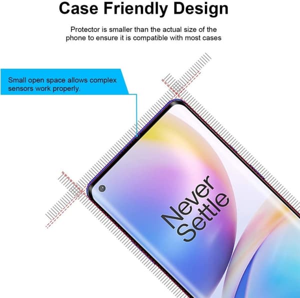 3x Glasskydd OnePlus 8 Härdat Täcker hela skärmen
