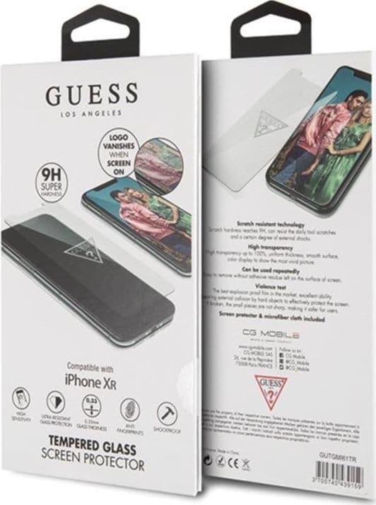 Guess Guess härdat glas GUTGMI61TR iPhone Xr Osynlig logotyp