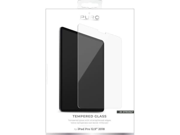 Puro Standard - Skjermbeskyttelse for nettbrett - glass - gjennomsiktig - for Apple 12.9-inch iPad Pro (3. generasjon)