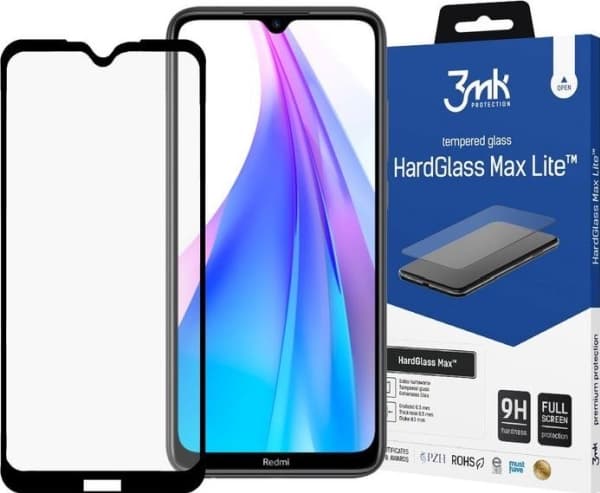 3MK 3mk tvrzené sklo HardGlass Max Lite pro Xiaomi Redmi Note 8T, cerná