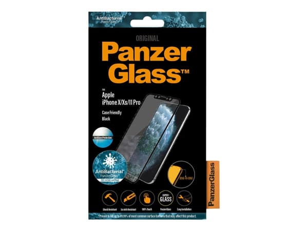PanzerGlass 2697, Apple, Apple - iPhone X, Apple - iPhone Xs, Apple - iPhone 11 Pro, Asennus kuivana, Naarmuuntumisenkestävä, Iskunkestävä, Antibakte