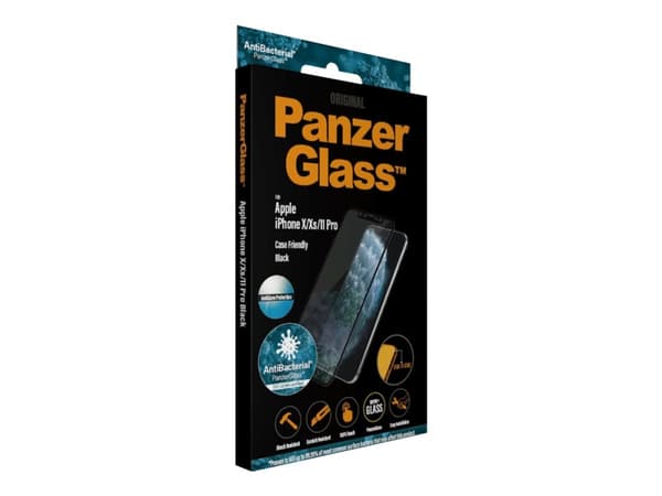 PanzerGlass 2697, Apple, Apple - iPhone X, Apple - iPhone Xs, Apple - iPhone 11 Pro, Asennus kuivana, Naarmuuntumisenkestävä, Iskunkestävä, Antibakte