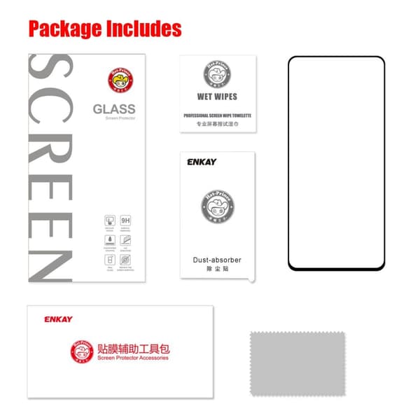 ENKAY Tempered Glass Screen Protector Xiaomi Redmi Note 9 / Note 9 Pro Max