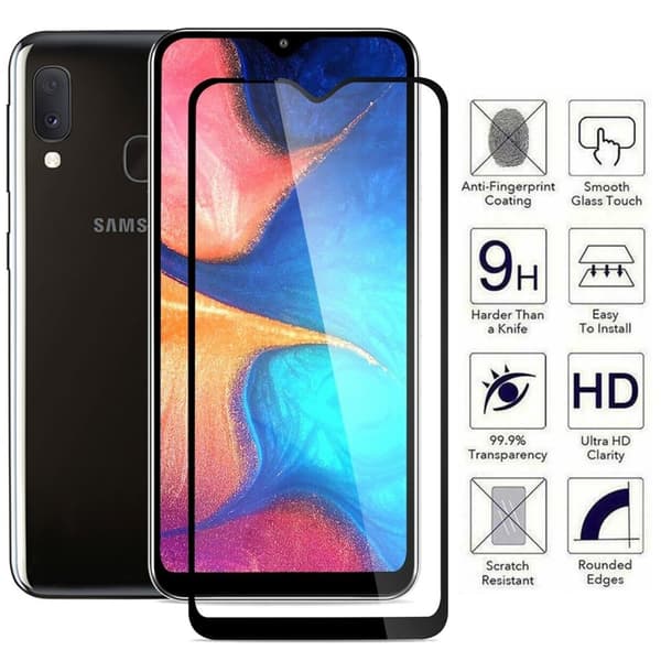 Suojaa Samsung A20e - Lämpökäsitelty Lasi!