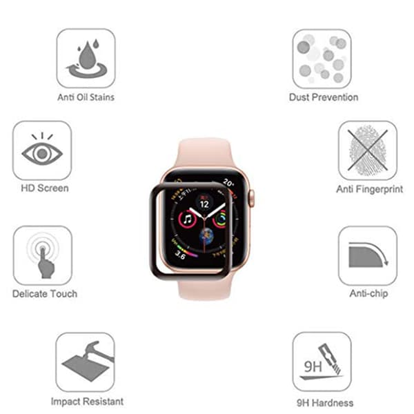 3D Full Glue Skärmskydd för iWatch 4/5 40mm och 44mm