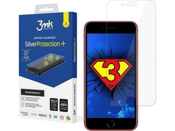 3MK 3MK 3MK Silver Protect+ iPhone 8 Plus märkäasennus antimikrobinen kalvo