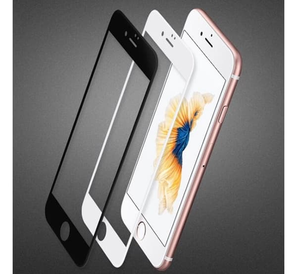 iPhone 6/6S - HuTech SILIKONGLAS-Skärmskydd 4th-Generation Glass Svart