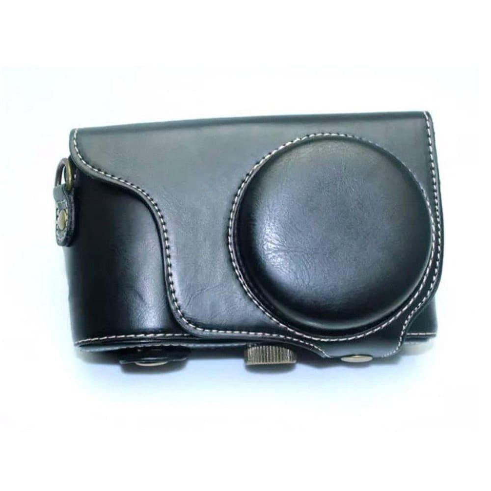 Samsung GC200/GC110/GC100 litchi tekstur læder etui - Sort