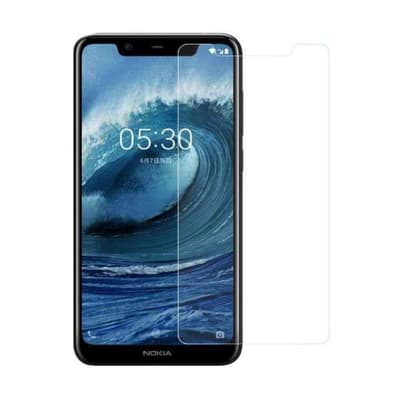 Nokia 5.1 beskyttelsesfilm i hærdet glas med runde kanter -